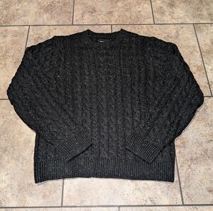Lucky Brand NWatS Cable Knit Tweed Sweater Men's L